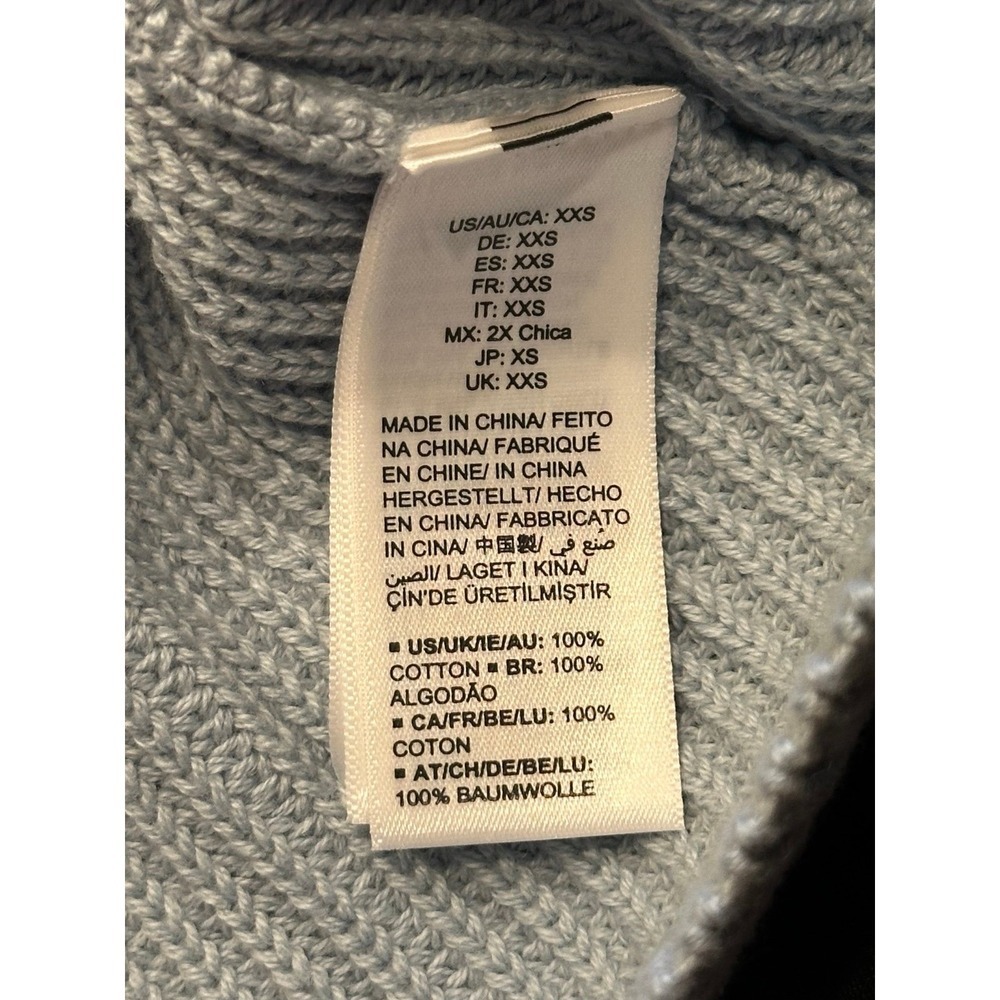 The Drop‎ Women's Claire Double V-Neck Textured Rib Sweater Tank XXS Fog Blue - Picture 2 of 4